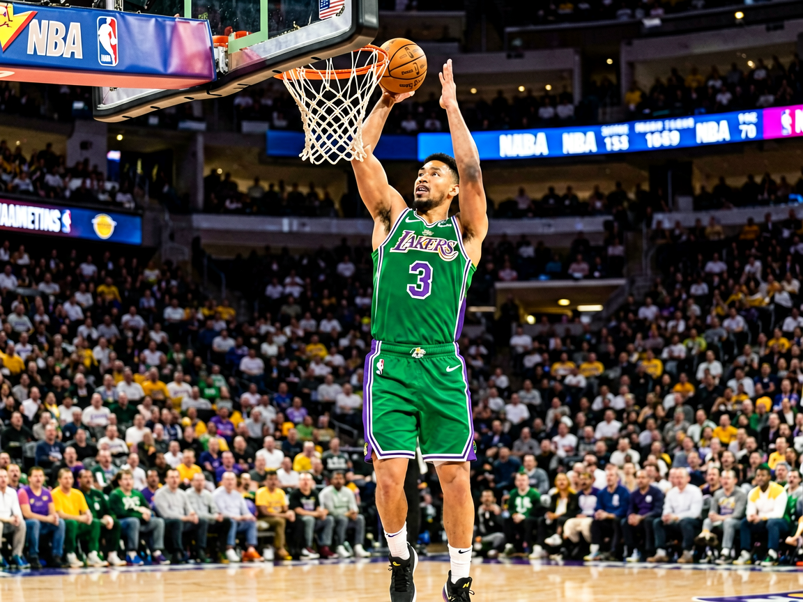 NBA篮球比赛球员扣篮精彩瞬间